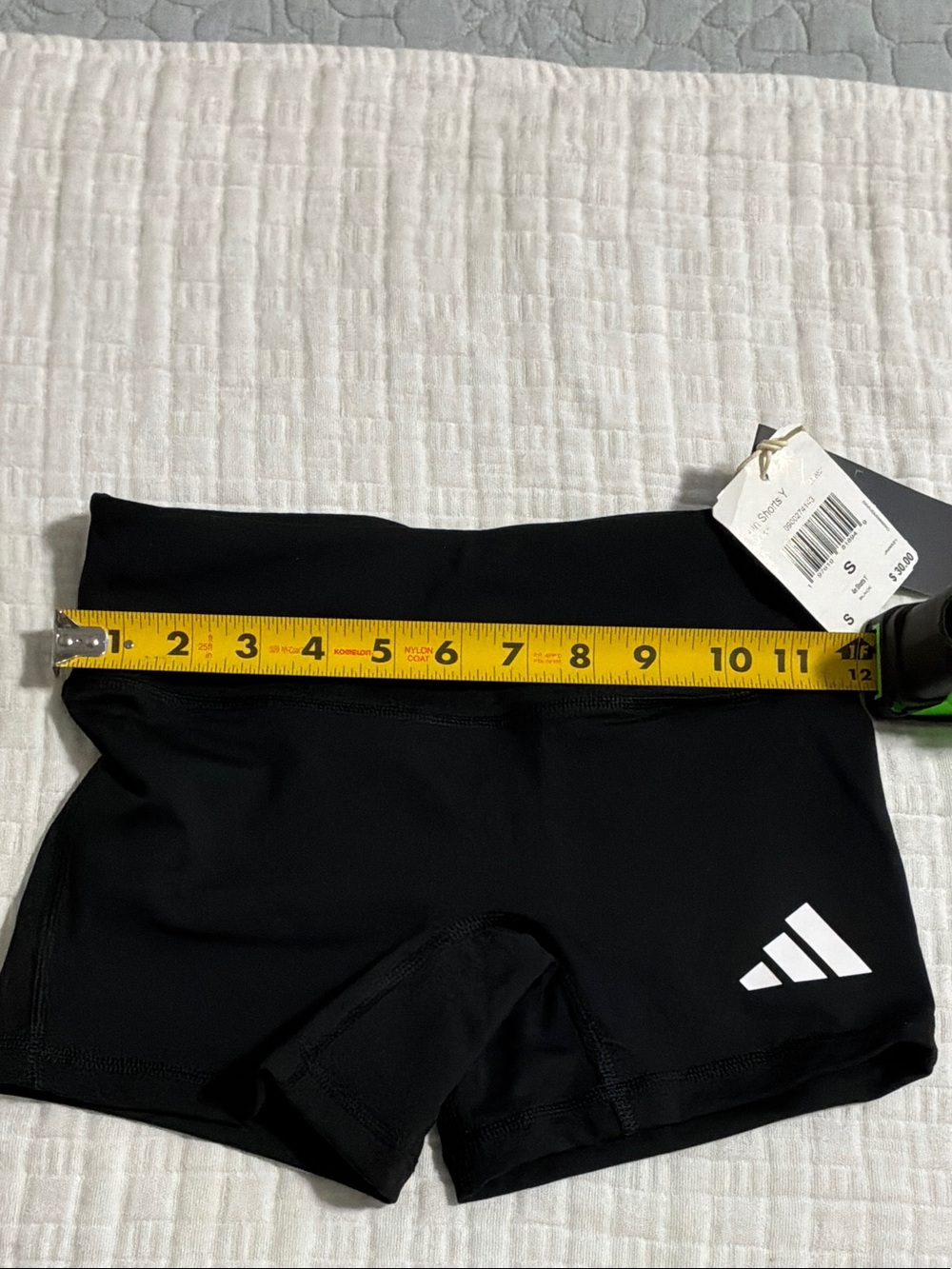 adidas Black Girls' Athletic Swim Shorts with White Logo